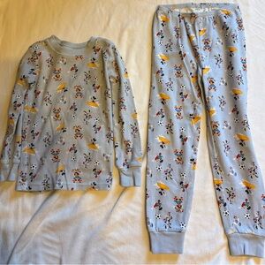 Janie and Jack Light Blue Soccer & Character Pajama Set